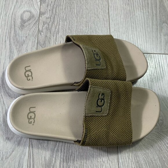 UGG Xavier Hyperweave Slides Sandals Khaki